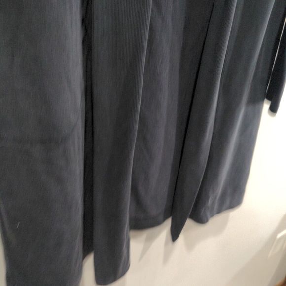 Athleta Womens Compact Coaster Long Wrap Cardigan Sweater Size S Black Ribbed - Picture 7 of 12